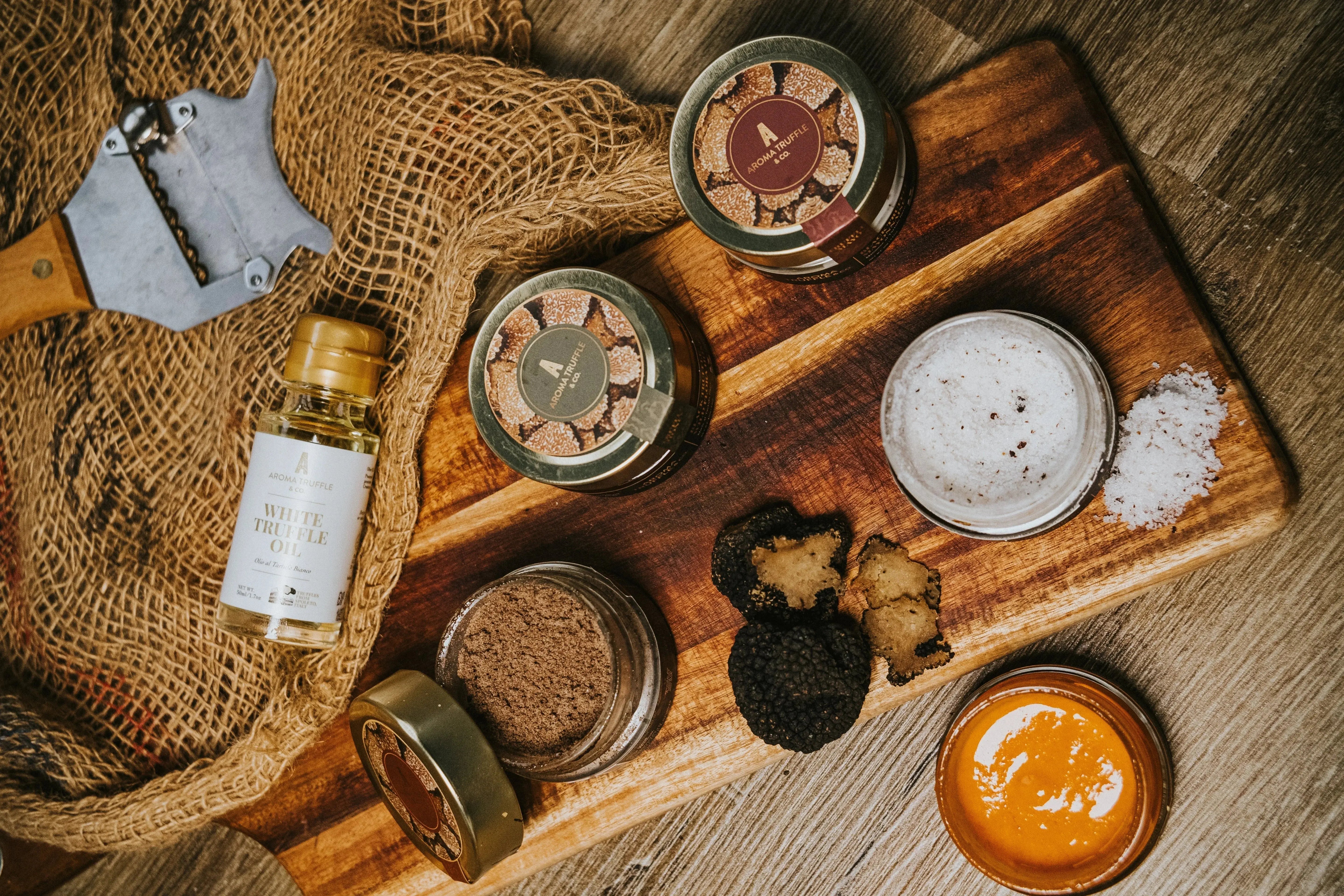 Aroma Truffle products on the table