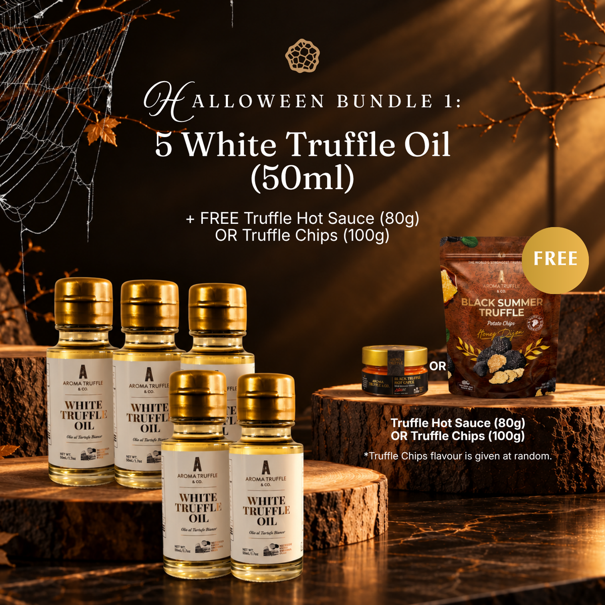 Halloween Bundle 1: 5 White Truffle Oil (50ml) + Free Gift