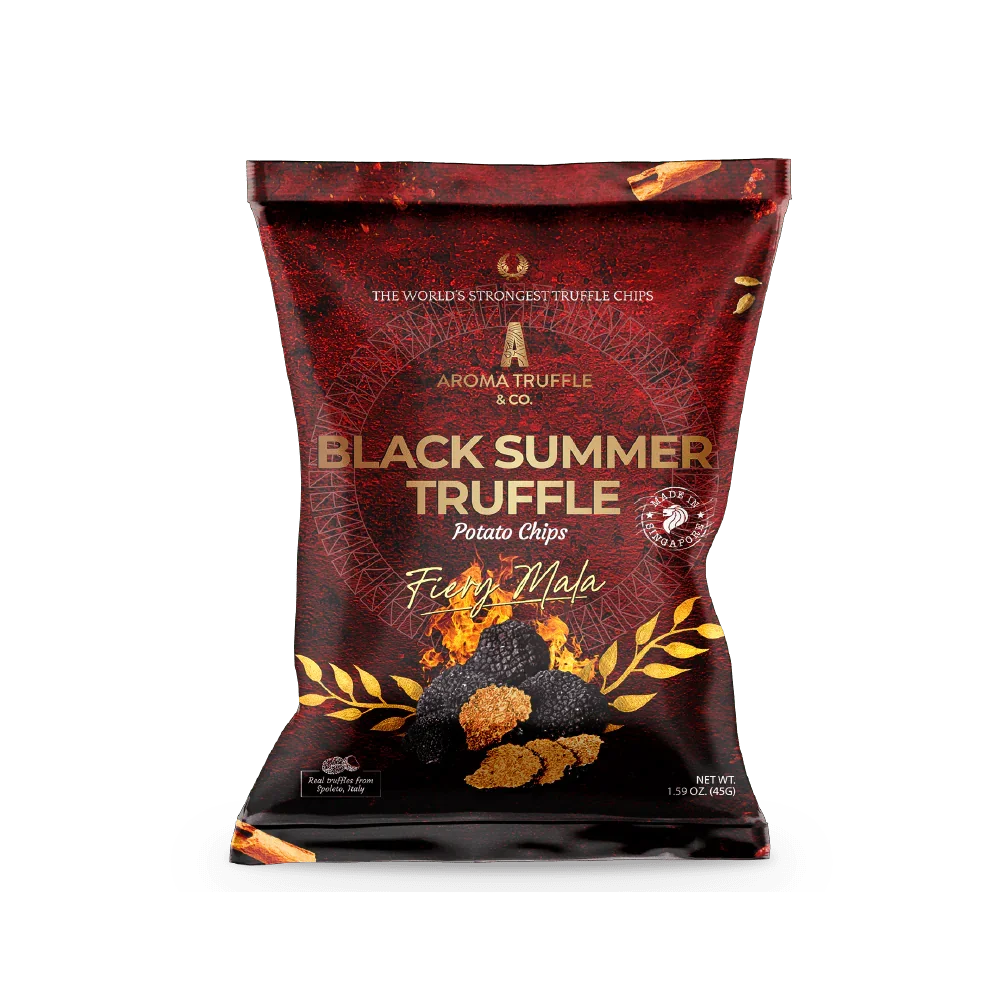Black Summer Truffle Chips - Fiery Mala (45g) - Aroma Truffle