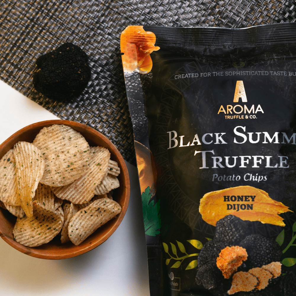 Black Summer Truffle Chips - Honey Dijon (100g) - Aroma Truffle
