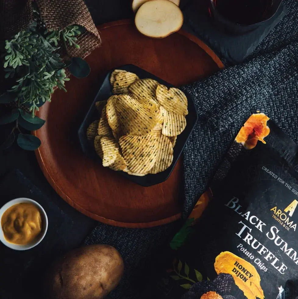 Black Summer Truffle Chips - Honey Dijon (100g) - Aroma Truffle