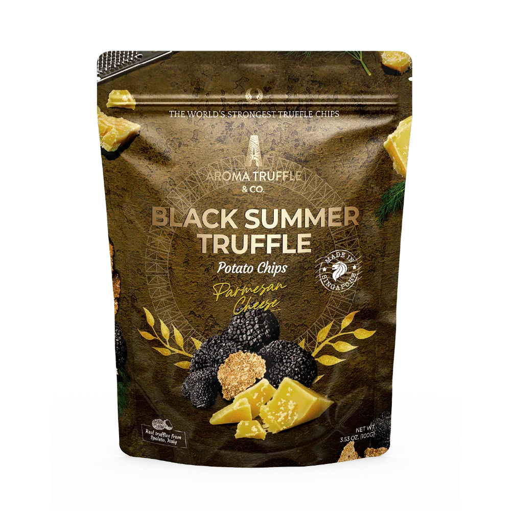 Black Summer Truffle Chips - Parmesan Cheese (100g) - Aroma Truffle