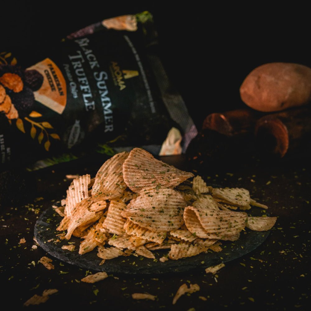 Black Summer Truffle Chips - Parmesan Cheese (45g) - Aroma Truffle