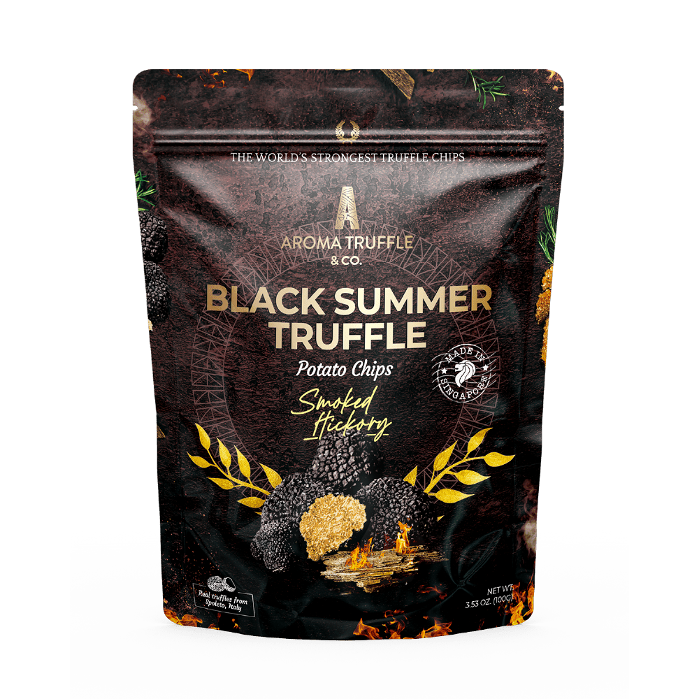 Black Summer Truffle Chips - Smoked Hickory (100g) - Aroma Truffle