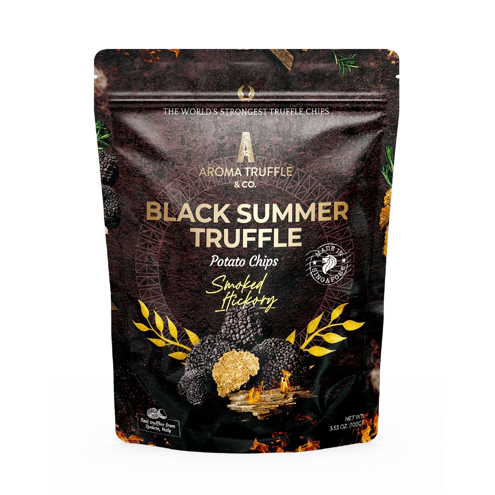 Black Summer Truffle Chips - Smoked Hickory (100g) - Aroma Truffle