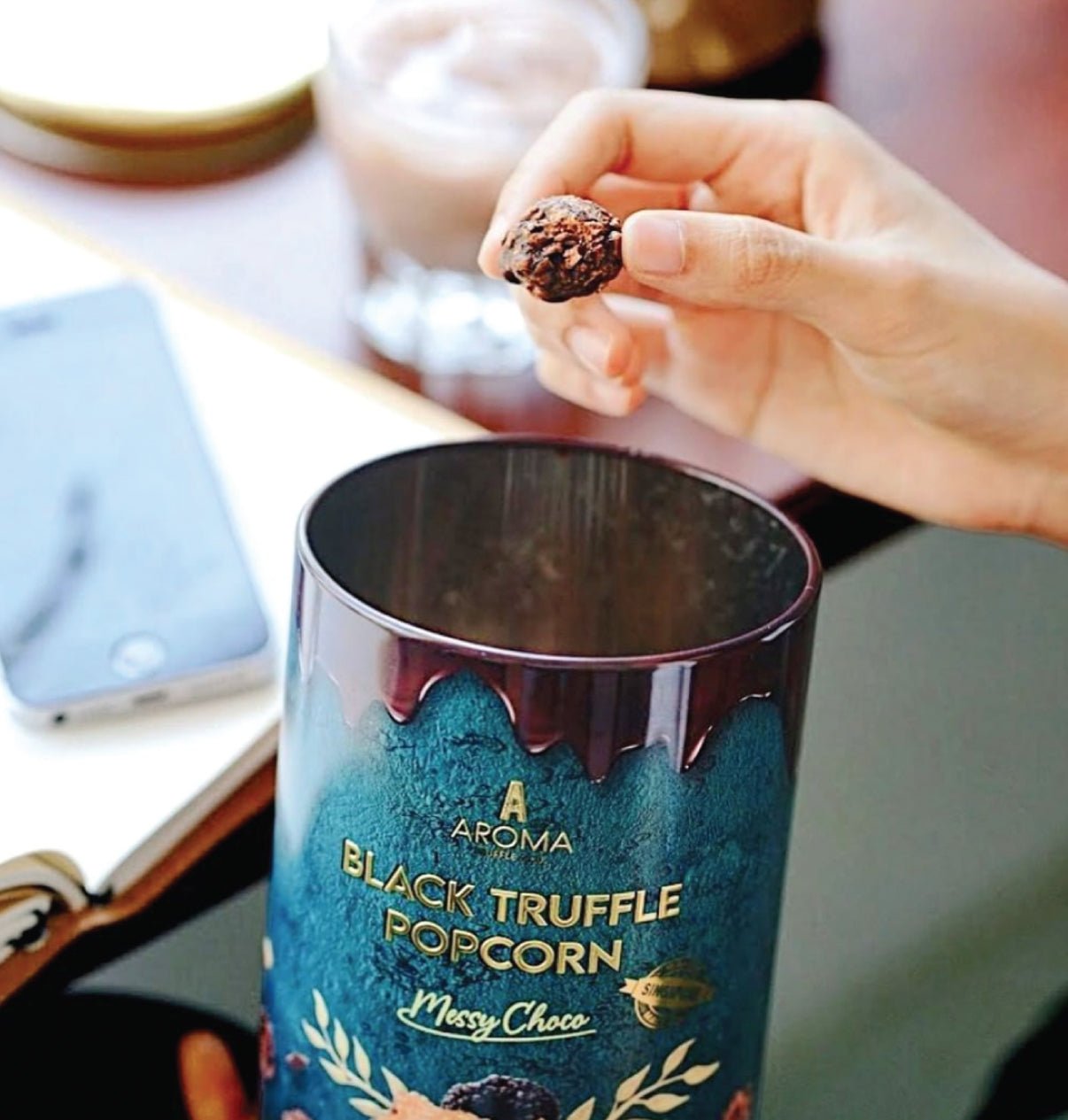 Black Truffle Popcorn - Messy Choco (55g) - Aroma Truffle