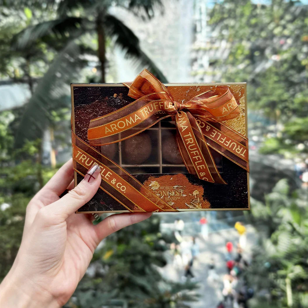 hand holding chocolate