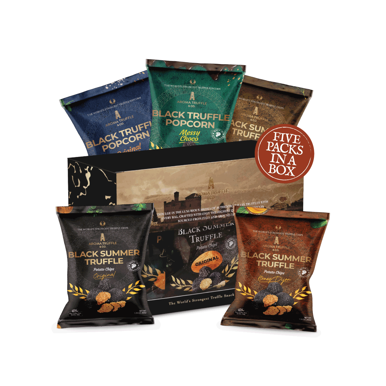 Mini Pouch Collection (5 x Truffle Chips/Popcorn) - Aroma Truffle