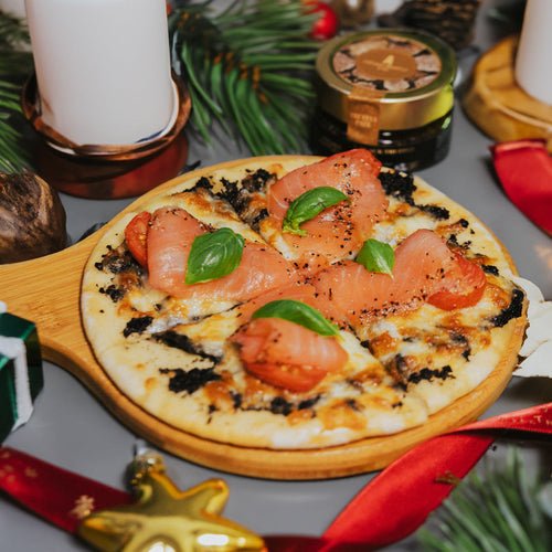 Smoked Salmon Pizza with Truffle Pate (Air Fryer Recipe) - Aroma Truffle