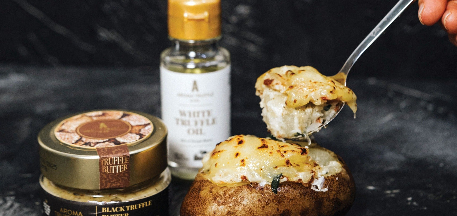 Truffle Loaded Potato with White Truffle Oil and Truffle Butter - Aroma Truffle