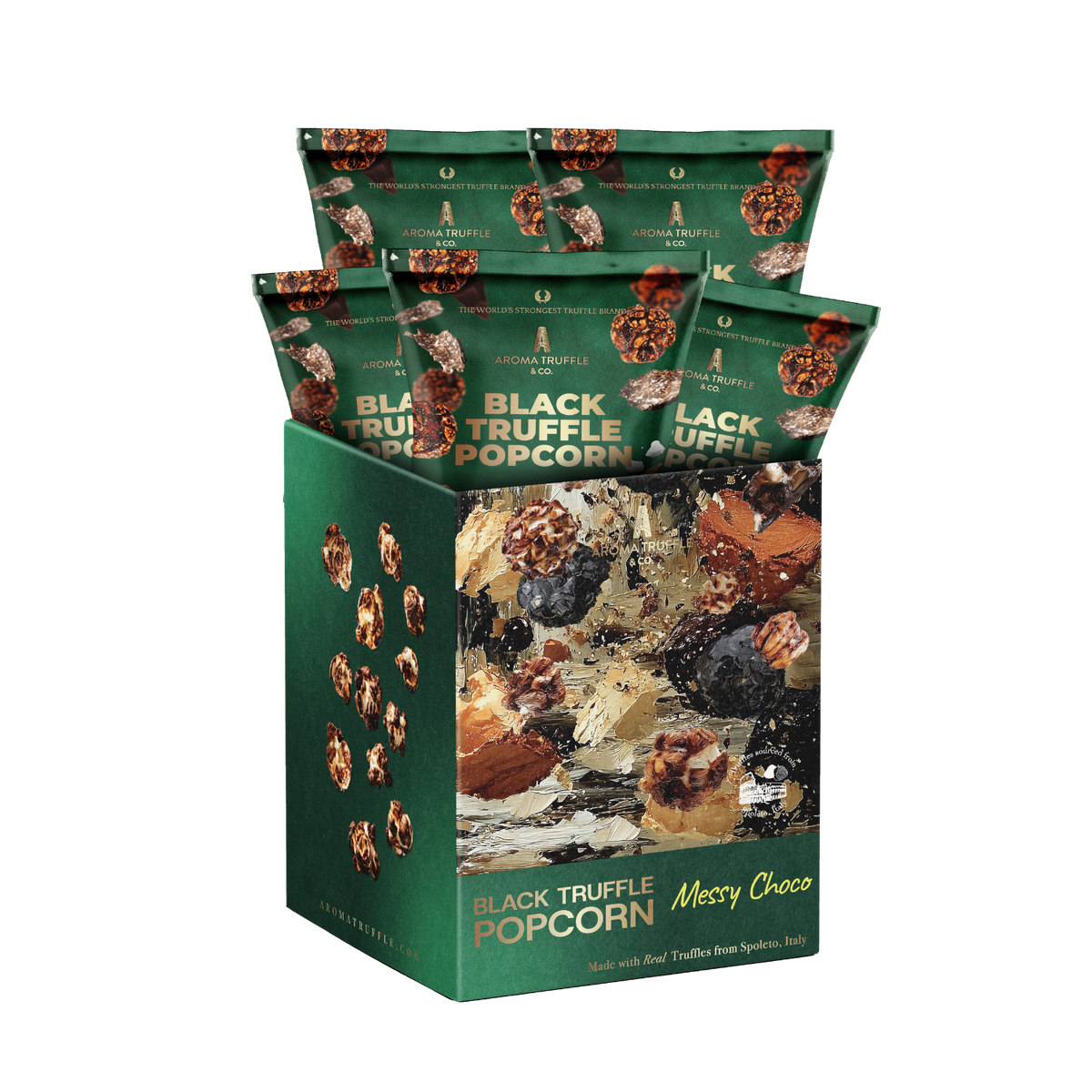 Black Truffle Popcorn - Messy Choco (Dark 60% Chocolate)