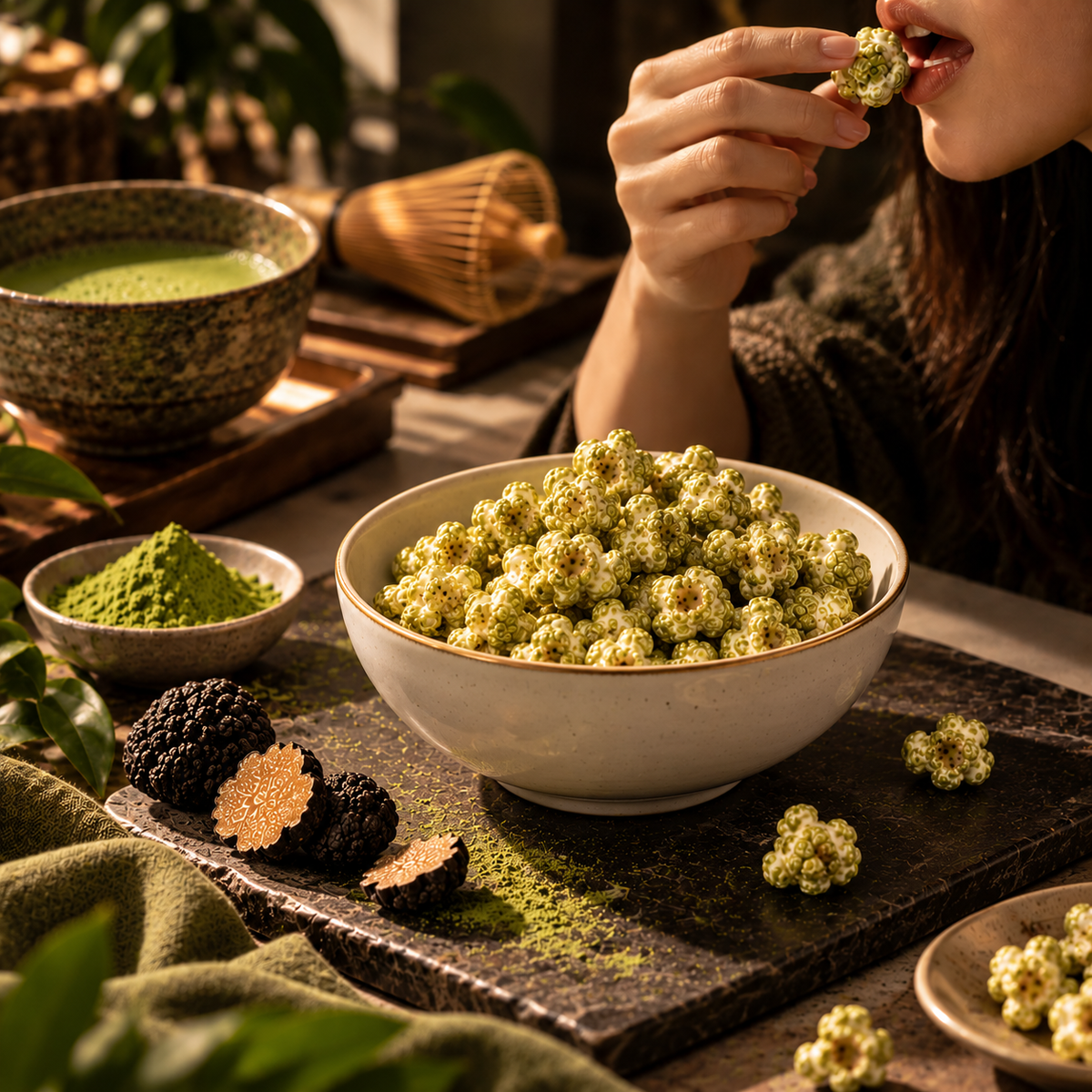 Black Truffle Popcorn – Matcha