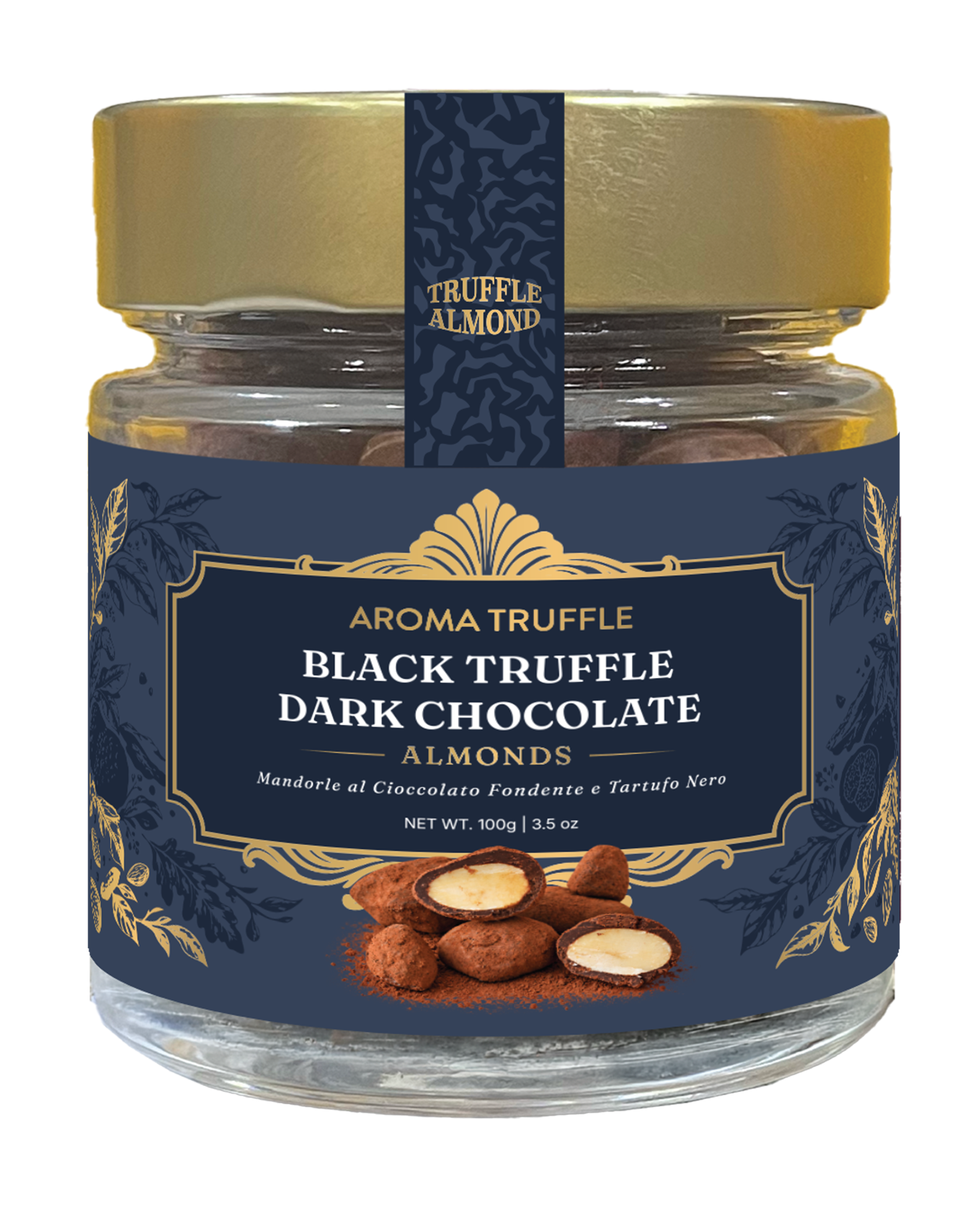 Black Truffle Dark Chocolate Almonds (100g)