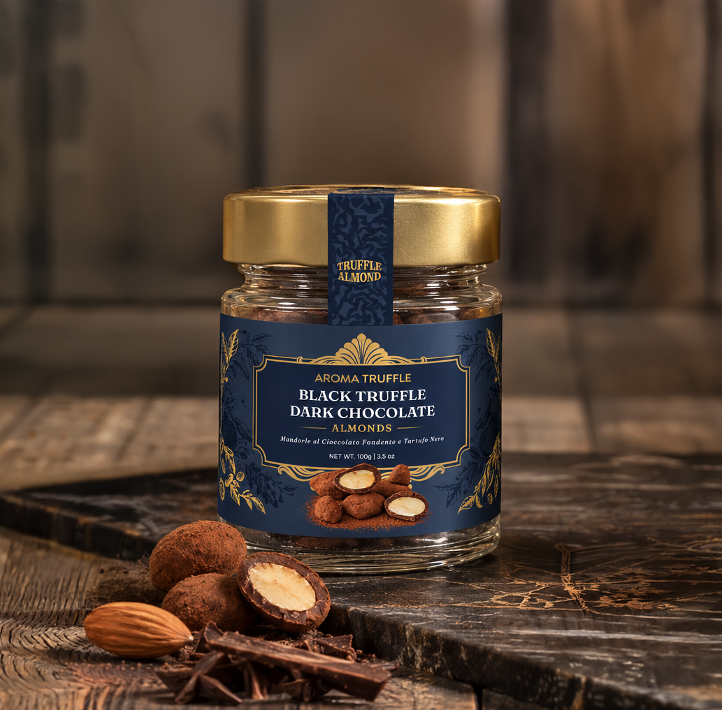 Black Truffle Dark Chocolate Almonds (100g)
