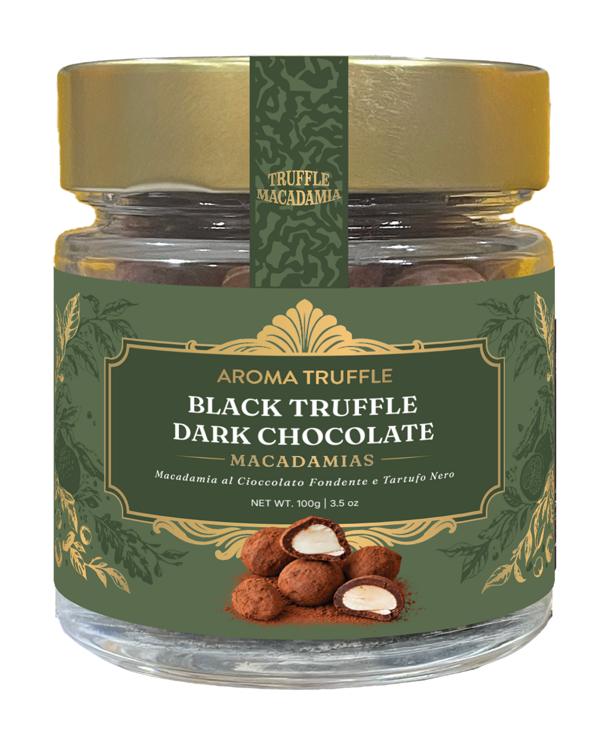 Black Truffle Dark Chocolate Macadamias (100g)