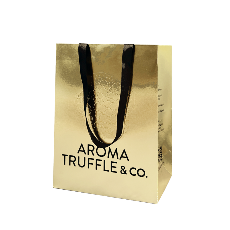 small paper bag gold