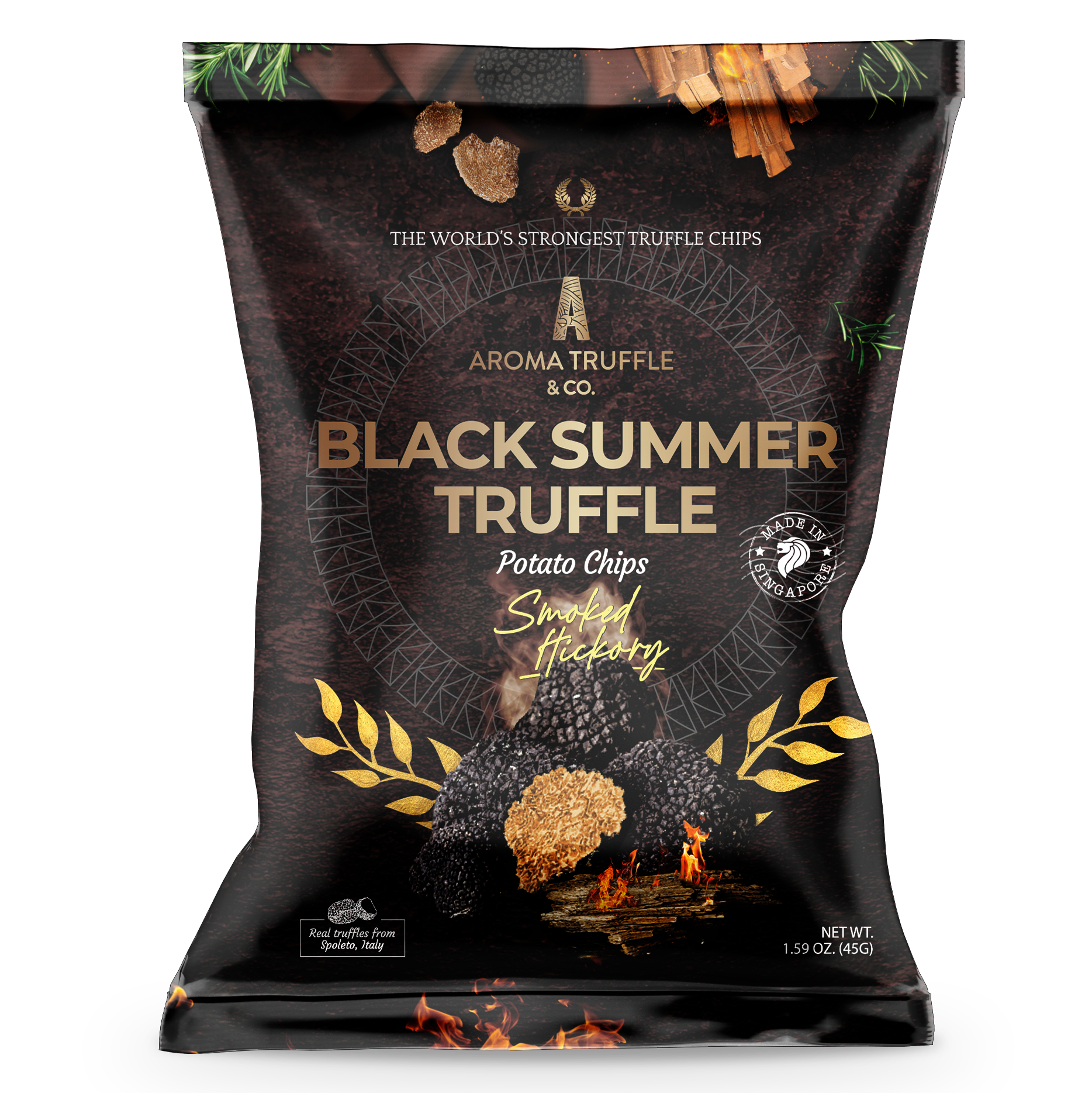 Black Summer Truffle Chips - Smoked Hickory