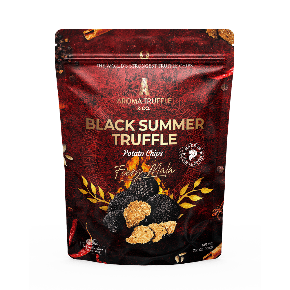 Black Summer Truffle Chips - Fiery Mala (100g) - Aroma Truffle