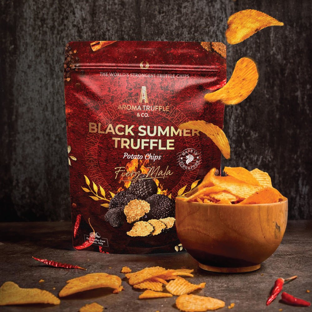 Black Summer Truffle Chips - Fiery Mala (100g) - Aroma Truffle