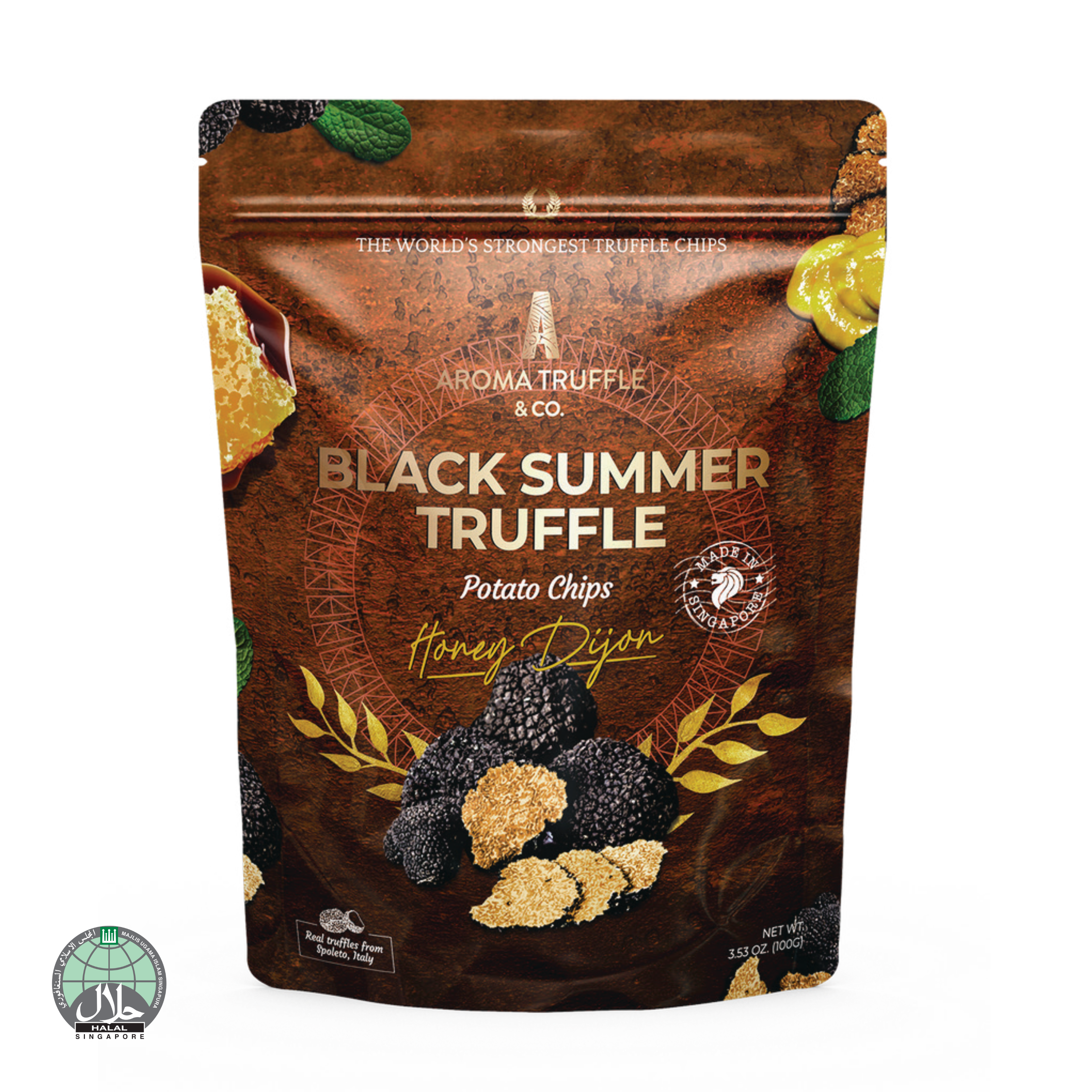 Black Summer Truffle Chips - Honey Dijon (100g) - Aroma Truffle