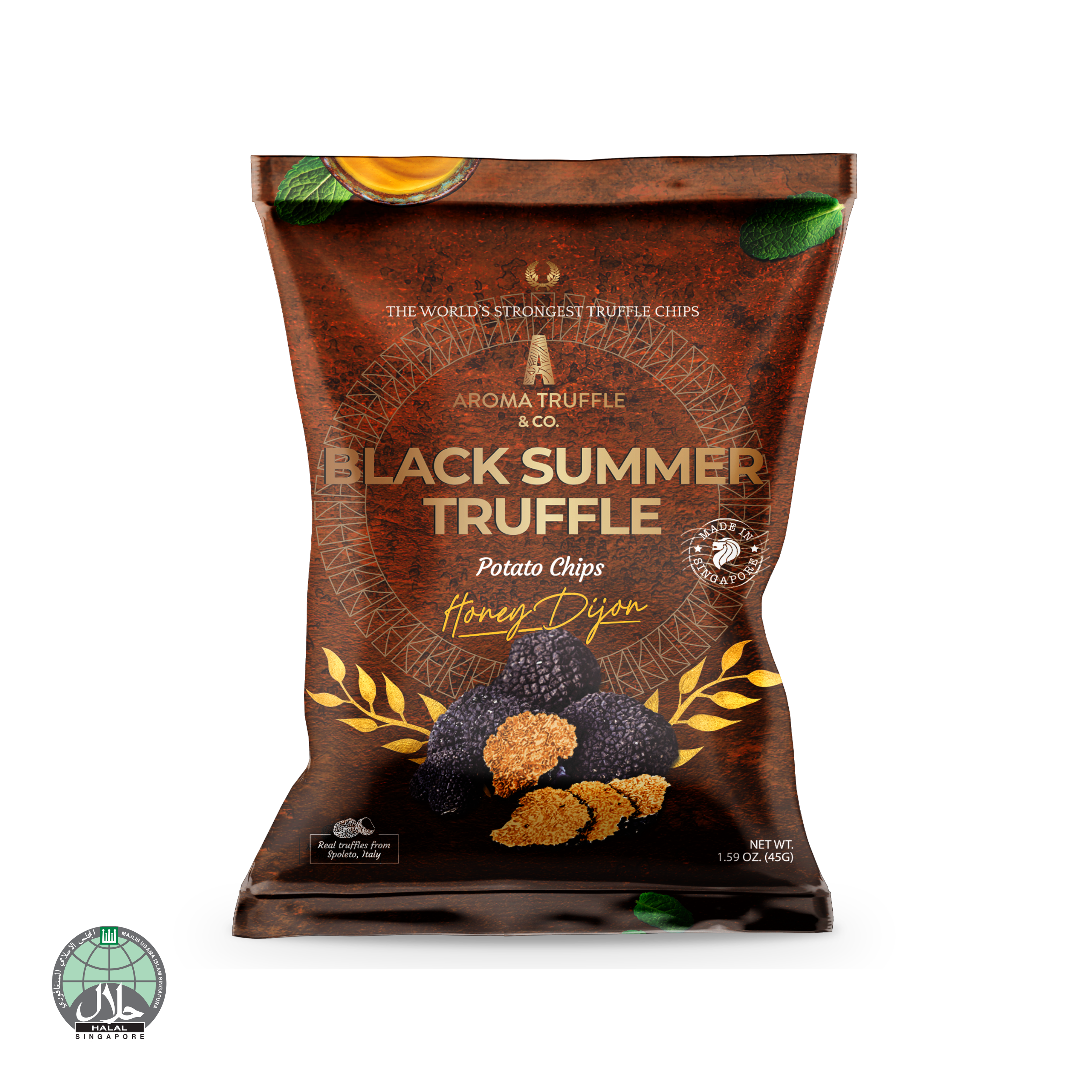 Black Summer Truffle Chips - Honey Dijon (45g) - Aroma Truffle