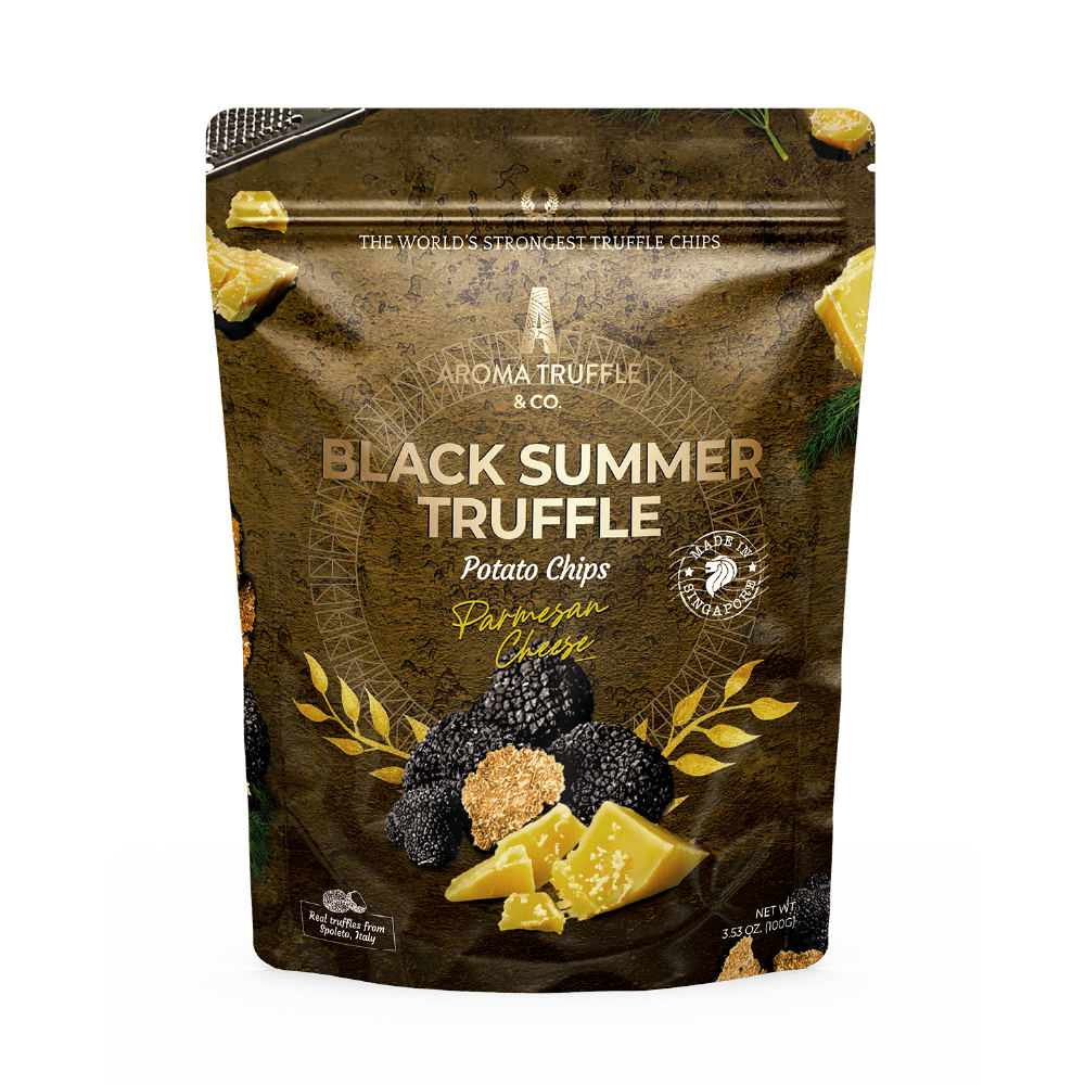 Black Summer Truffle Chips - Parmesan Cheese (100g) - Aroma Truffle