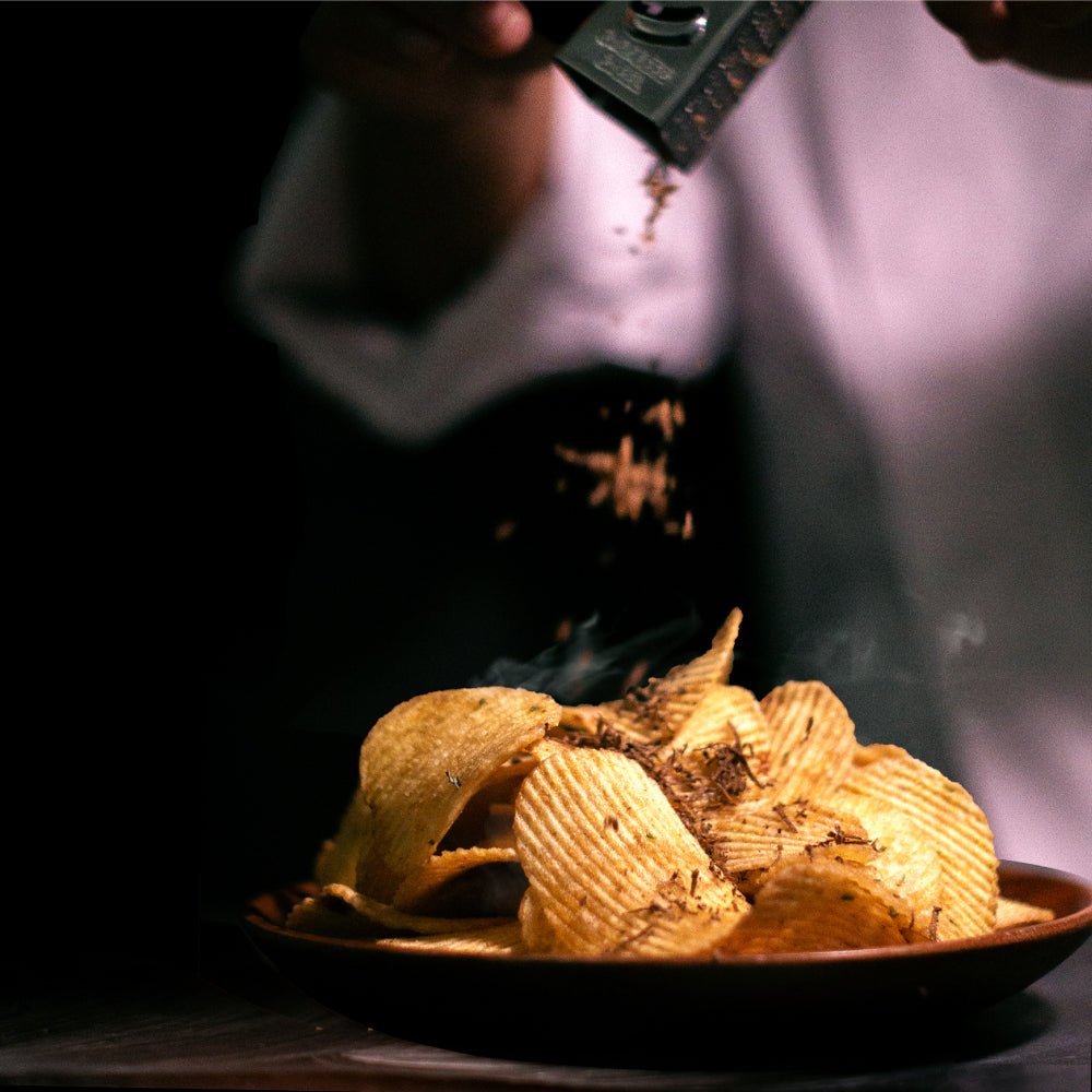 Black Summer Truffle Chips - Parmesan Cheese (45g) - Aroma Truffle