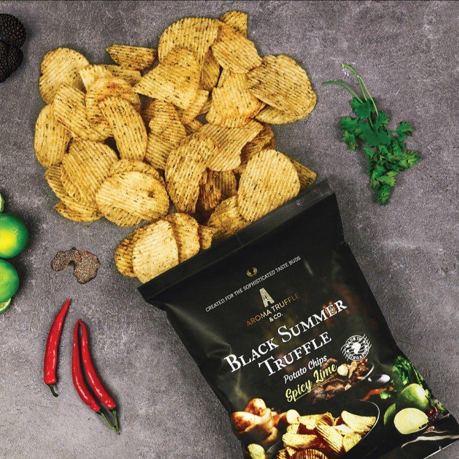 Black Summer Truffle Chips - Spicy Lime (45g) - Aroma Truffle
