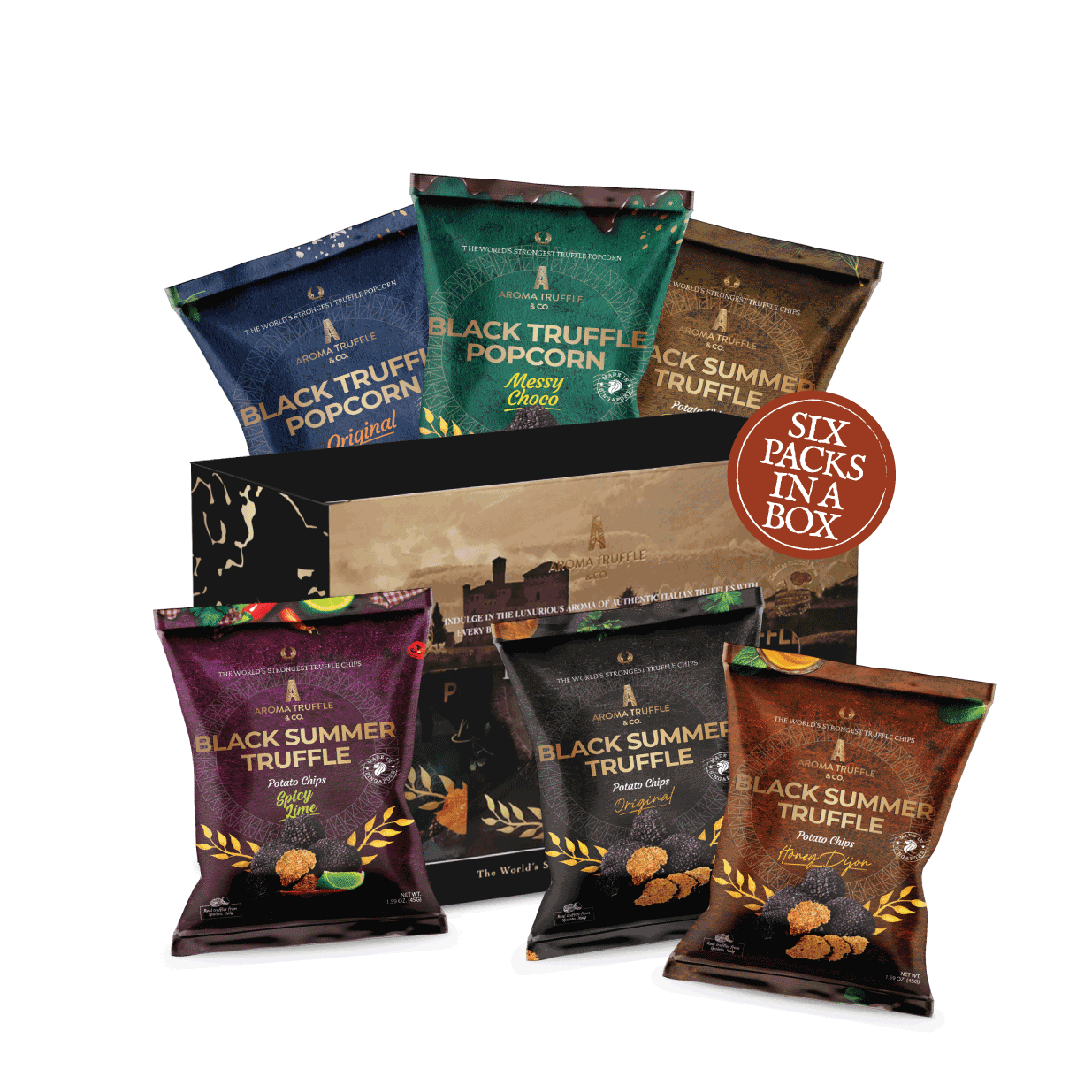 Mini Pouch Collection (6 x Truffle Chips/Popcorn) - Aroma Truffle