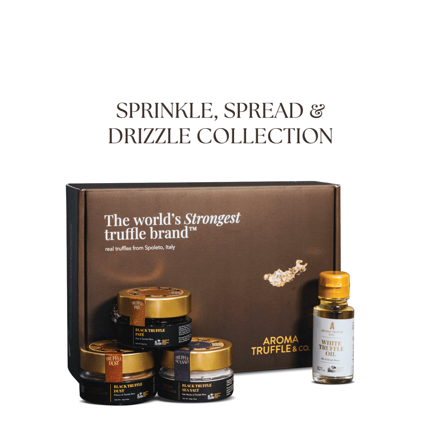 Truffle Condiment Gift Set - Sprinkle, Spread & Drizzle Collection - Aroma Truffle