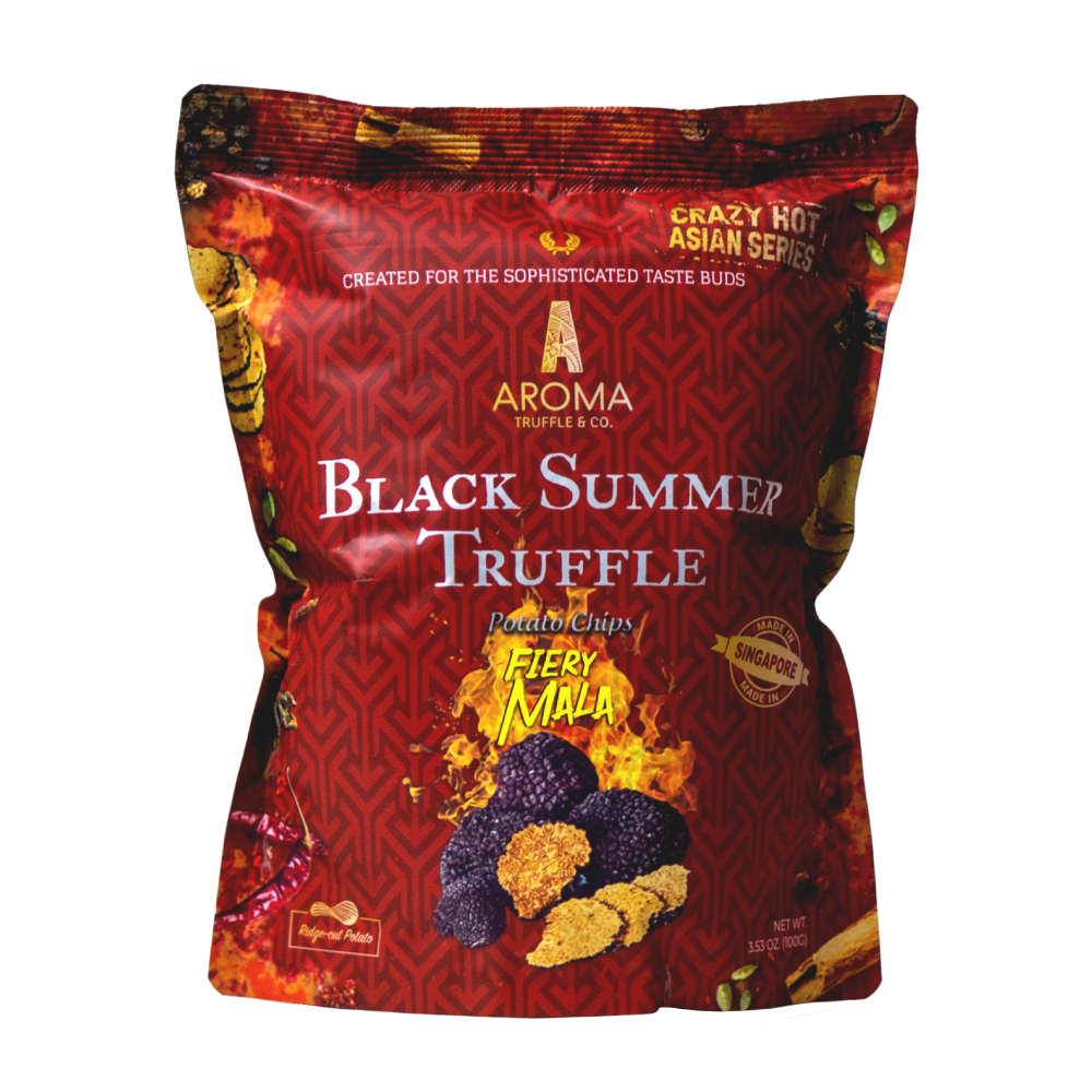 Black Summer Truffle Chips Fiery Mala by Aroma Truffle