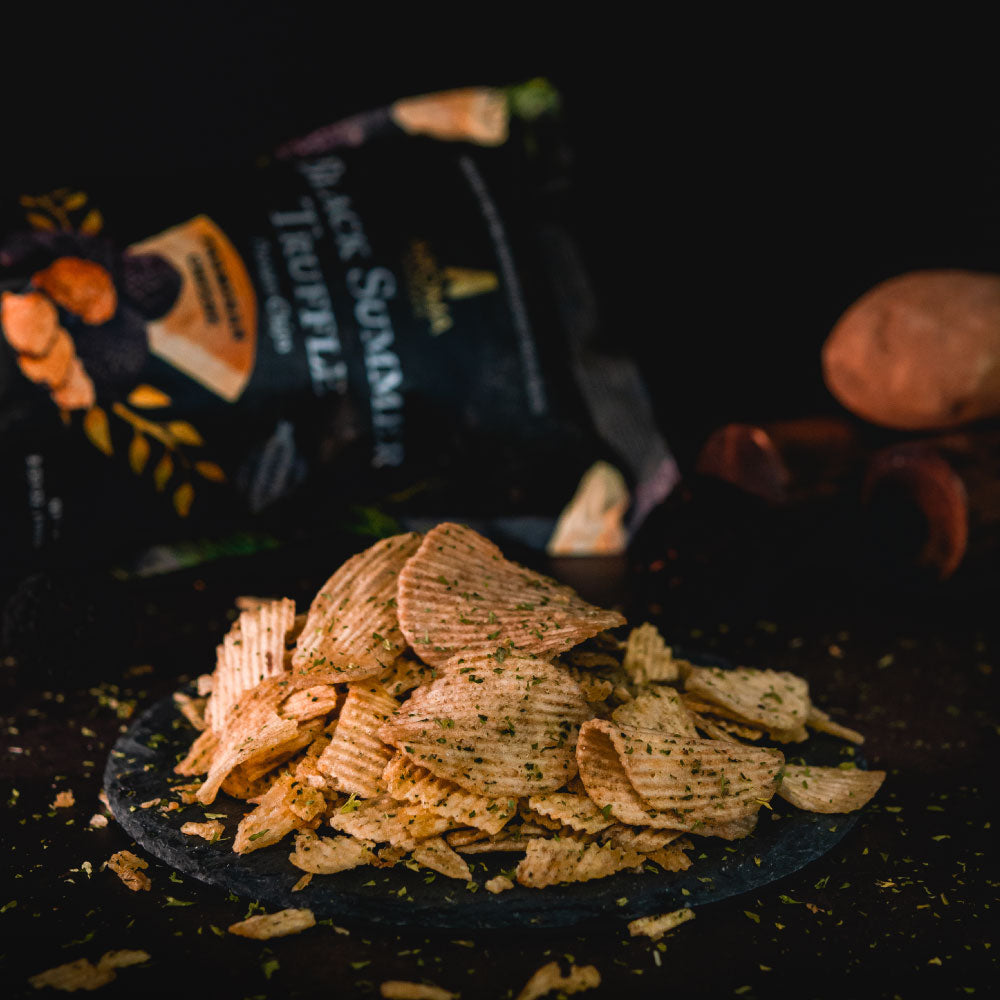 Black Summer Truffle Parmesan Cheese Chips by Aroma Truffle